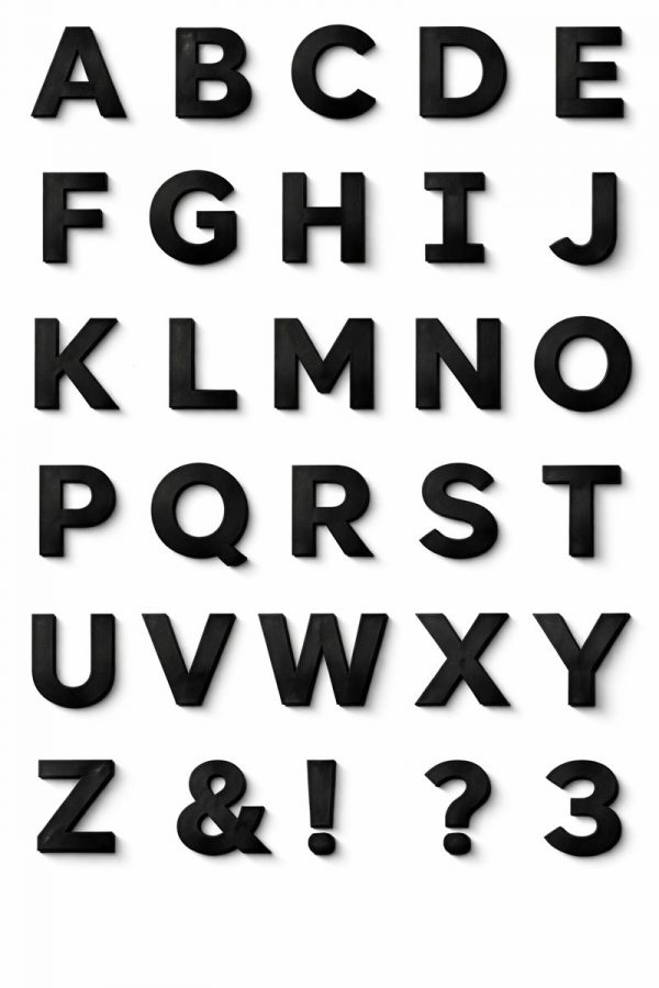 3D-gedruckte Buchstaben